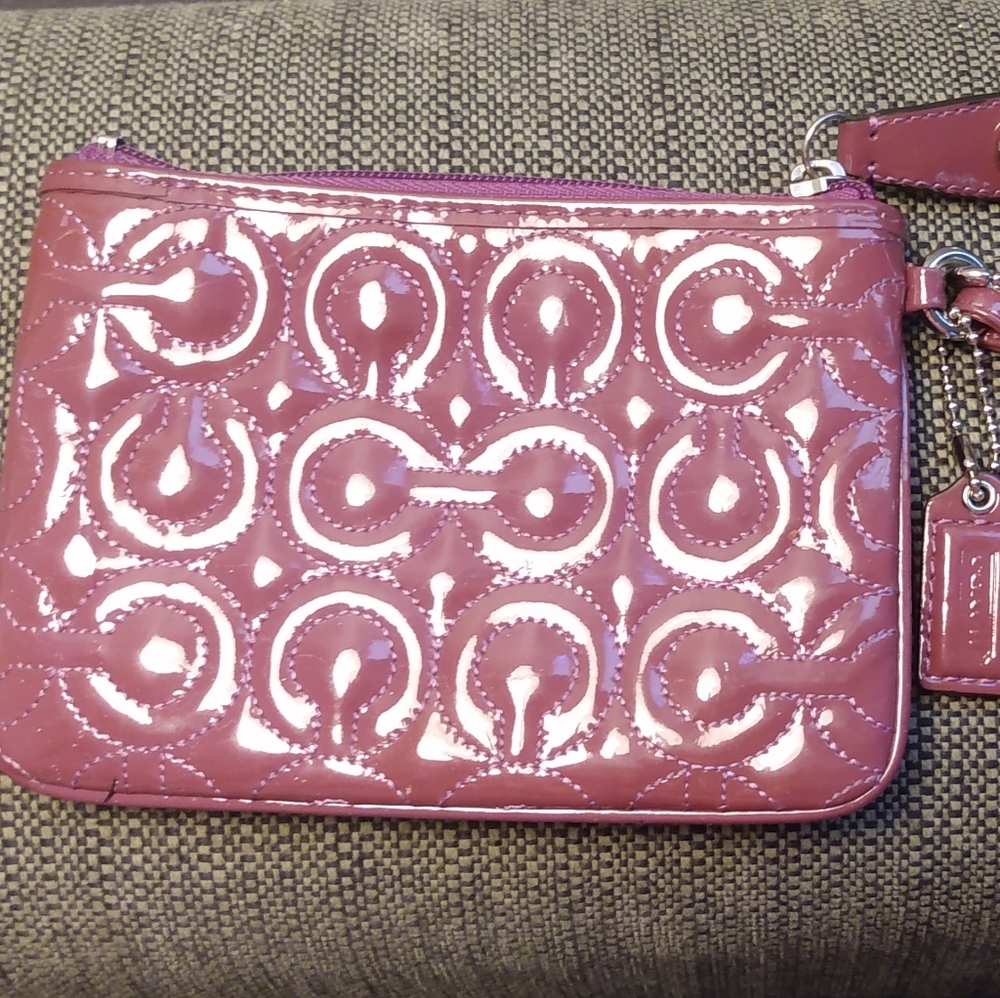 COACH Signature Wristlet Purple